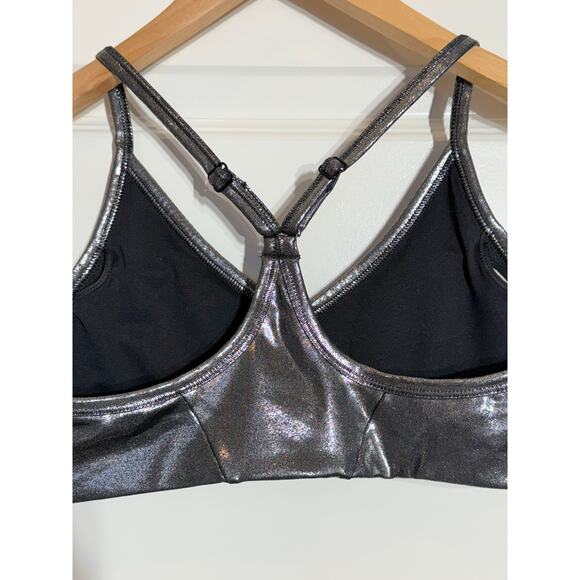 Nike Pro Dri-Fit Teal Starry Night Metallic Legging & Silver Sports Bra, Size M - Picture 11 of 11